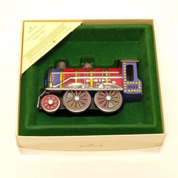 Hallmark Tin Locomotive 1984 Keepsake Ornament QX440-4 #3 In Series - Picture 1 of 8